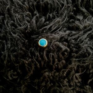 2.5 Turquoise Yellow Gold Threadless end